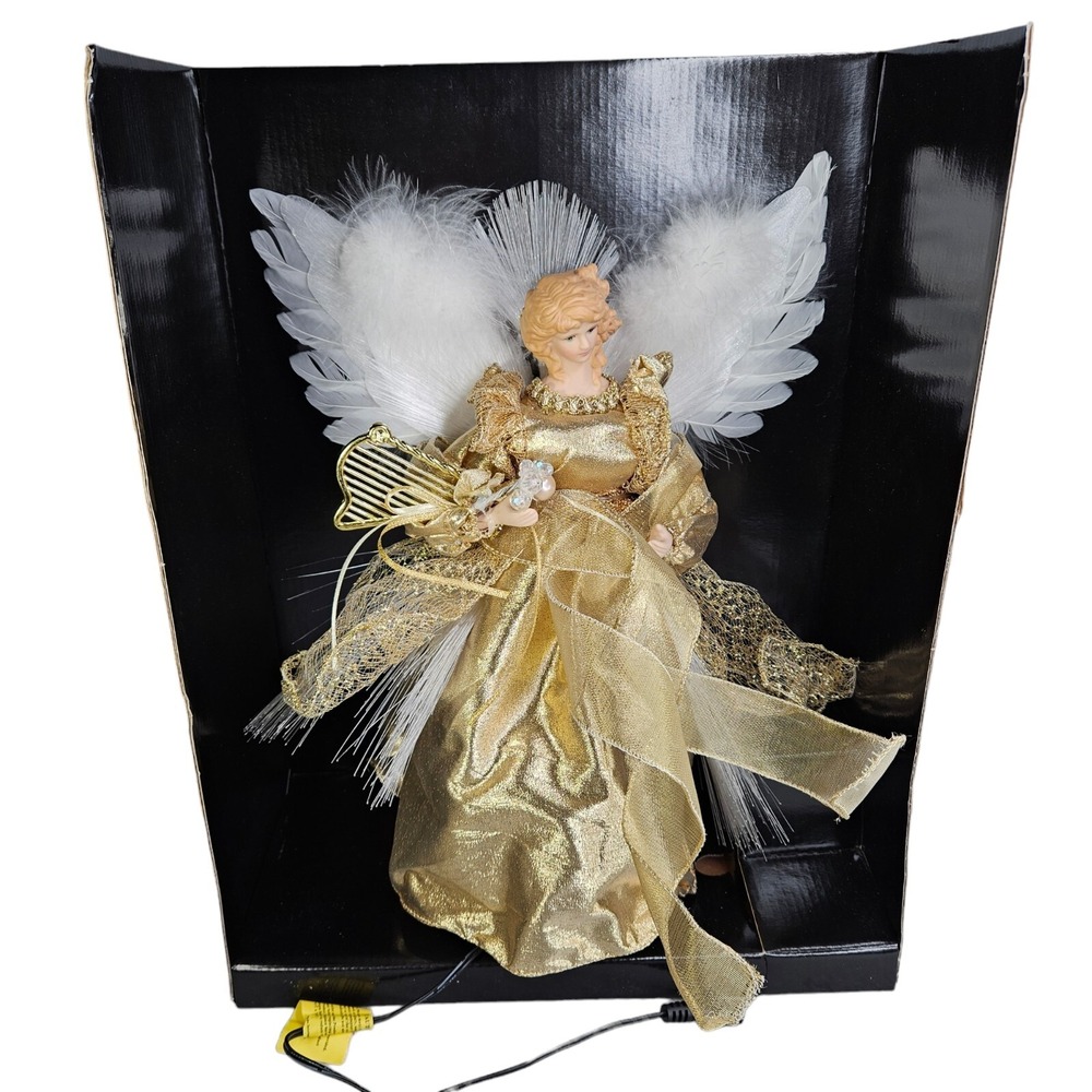 Angel Christmas Tree Topper Fiber Optic Color Changing Indoor Light‎ Decor Video